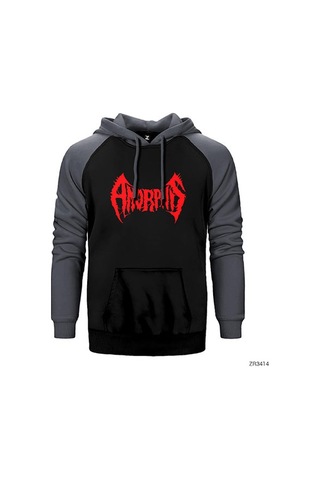 Amorphis Kırmızı Renk Reglan Kol Sweatshirt / Hoodie