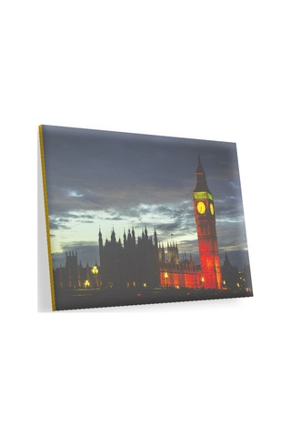 Cakasepetim Akşam Karanlığında Big Ben Saat Kulesi Ahşap Mdf Tablo