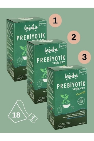 3'lü Set Avantajlı Prebiyotik Yeşil Çay Seti 3 18 Adet