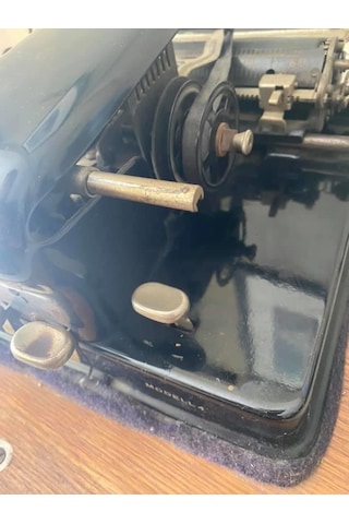 Aeg Mignon 4 Antika Daktilo - Koleksiyonluk Ahşap Kasalı Daktilo No3