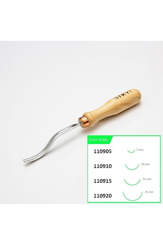 Stryı 110905 Bükülmüş Derin Oluklu Ahşap Oyma Iskarpelası 5 Mm