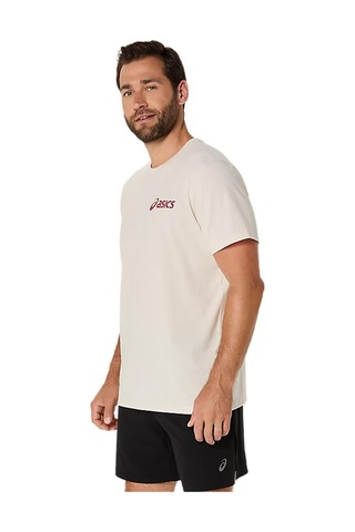 Asics Erkek Tişört Road Graphic Ss Tee 2031f026-101 Krem