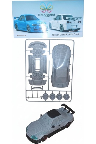 Teknosanat 3d Baskı Nissan Gtr R34 Model Maket Kiti - Stem Eğitici Kit Card Dıy Teknosanat 3d Baskı Nissan Gtr R34 Model Maket Kiti - Stem Eğitici Kit Card Dıy