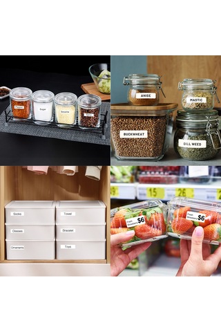 Dofolink Q30 Yazıcı İçin Aımo Dcp1430-210 Suya Dayanıklı Etiketler, 14mmx30mm Beyaz, 210 Adet/rulman 1 Rulo