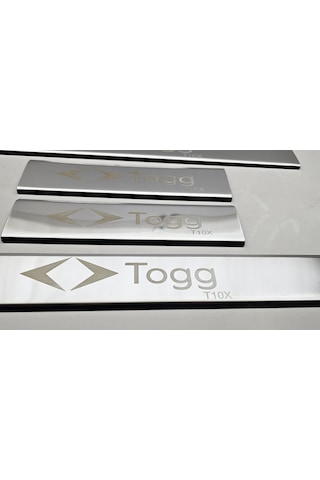 Togg T10x Krom Lazer Yazılı Kapı Eşiği