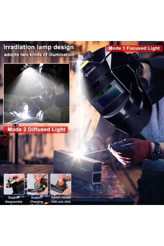 Xianwen Hallow Geevorks Otomatik Karartma Kaynak Yüz Maskesi