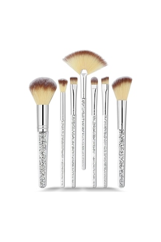 Fontenay Pembe Parıltılı 7'li Makyaj Fırçası Set