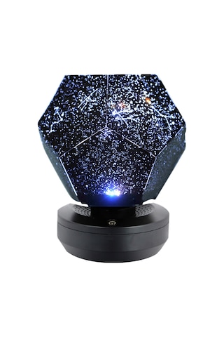 Hfambition Yıldız Gökyüzü Projektörü - Mavi, Beyaz, Sarı Renkler - Şaraplı Usb Şarjlı Aydınlatıcı