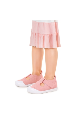 Kiko Kids Elroy Cırtlı Kız Bebek Günlük Ayakkabı Pudra