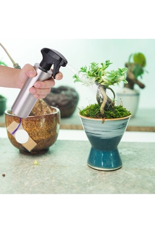 Xindoker 304 Paslanmaz Çelik 350ml Hava Basınçlı Yağ Spreyi - Ayarlanabilir Nozlü, Kontrollü, Ev Fırın Ve Barbekü İçin