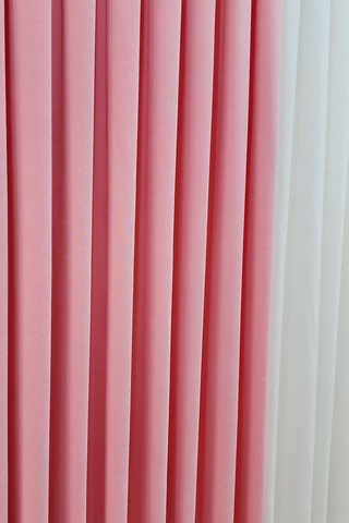 Mosso Fon Perde Düz Renk Pembe