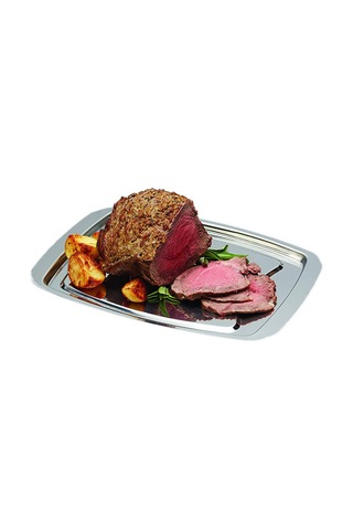 Mufunye 35x25x1.5cm Paslanmaz Çelik Barbekü Tepsisi - Kuru Etler İçin Dayanıklı Izgara, Noel Partileri Ve Outdoor Kullanıma Uygun, Kolay Temizlenir Diğer