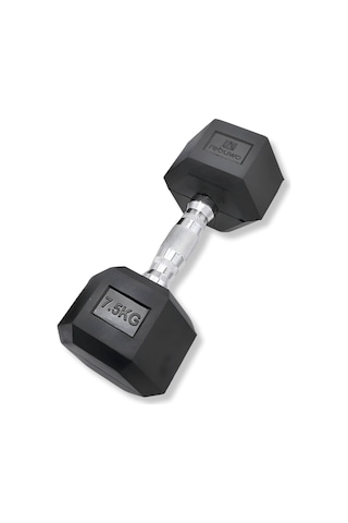 Rebuwo 7.5 KG 1 Adet Hex Dambıl Kauçuk Altıgen Dambıl Hex Dumbbell