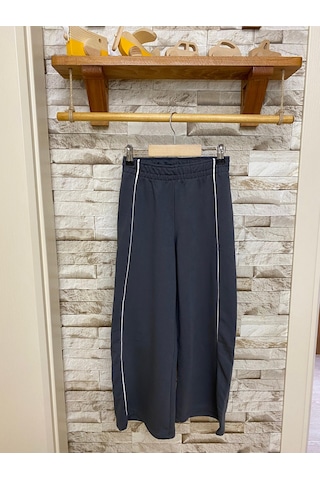 Defacto Wide Leg Beli Lastikli Kız Çocuk Eşofman Altı Füme AY-D9250A8/AR104