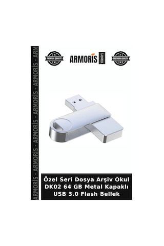 Özel Seri Dosya Arşiv Okul Dk02 64 Gb Metal Kapaklı Usb 3.0 Flash Bellek