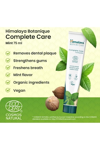 Botanique Plak Karşıtı Komple Bakım Organik Diş Macunu 75ml 2'li Paket Ecocert Cosmos Sertifikalı