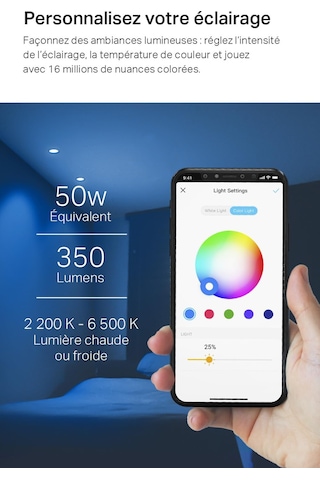 Tapo L630, Ayarlanabilir Parlaklık, Çok Renkli, Gu10 Lamba Tabanı