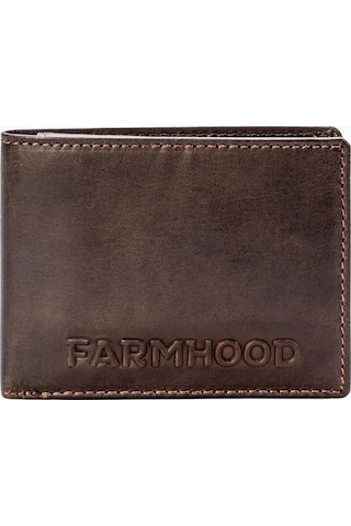 Farmhood Nashville Deri Erkek Cüzdan, Rfıd Korumalı, 13 Cm, Lüks Koyu Kahverengi