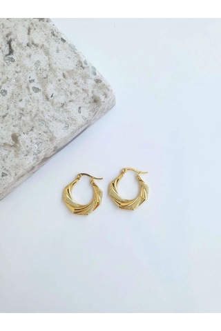 Çelik Gold Antique Kadın Küpe Sevgiliye Hediye