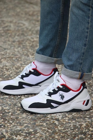 U.S. Polo Assn. 4M HUSKY 4FX Erkek Beyaz Sneaker