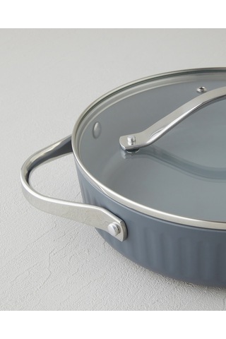 English Home Berlin Fusion Pro Basık Tencere 24 Cm Gri Gri