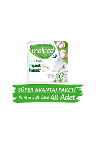 Molped Pure & Soft Gece Süper Ekonomik Ped 16 Lı X 3 Adet PKT.MOLPED.031