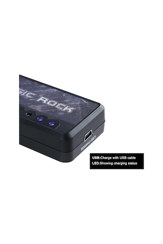 Geeksen Elektrik Gitar Kulaklık Amfisi Amfi 1/4 İnç Fiş 3.5mm Kulaklık Jakı Ve Aux Girişi Distoon Etkisi Dah Siyah