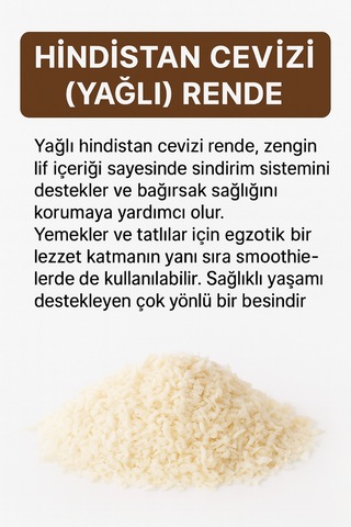 Sultanbahçe Doğal Ve Taze Hindistan Cevizi Rendesi Katkısız, Şekersiz, %100 Saf Yağlı