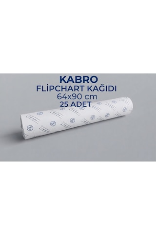 Kabro 64x90 Cm Askısız Düz Flipchart Kağıdı 25'li Toplantı, Sunum Ve Eğitim Kağıdı
