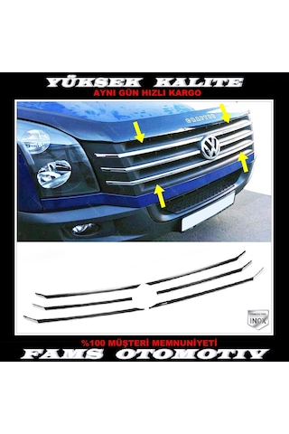 Vw Crafter Krom Ön Panjur 6 Prç. P.Çelik 2012-2016 Arası