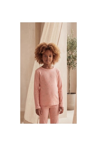 Katia&bony Kız Çocuk Çiçek Desenli Pijama Takımı Pembe Pembe