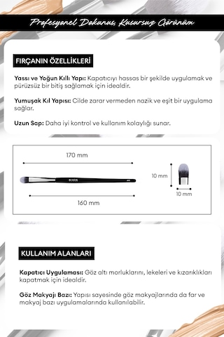 Düz Kapatıcı Fırçası Cre'ars Detailed Concealer Brush 115