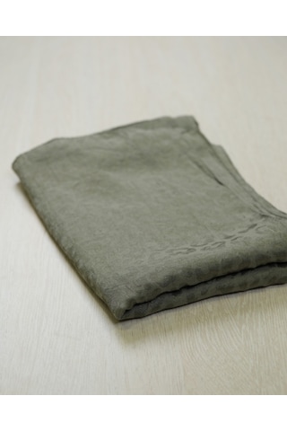 Laurel Scarf Leopar Desen Pamuk Ayrobin Jakar Şal Mint Yeşil
