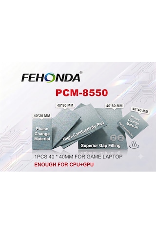 Fehonda Pcm8550 Ptm 40x20x025 8.5w/mk Faz Değişimli Thermal Pad/macun