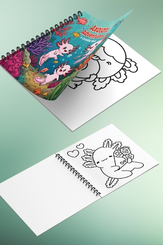 Cozy Axolotls Aksolotlar Bold And Easy 20 X 20 Cm Büyük Boyama Kitabı