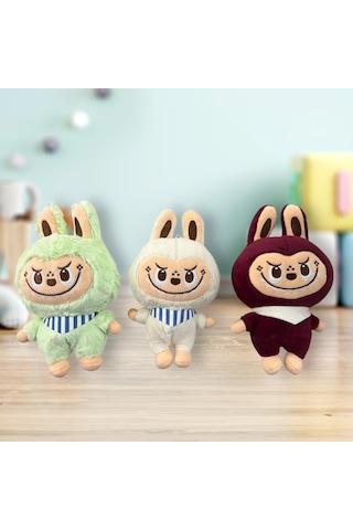 Sevimli Labubu Canavarlar Peluş 28 Cm 3 Asorti
