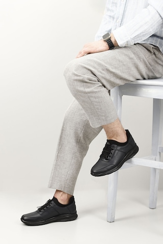 Gönderi(R) Erkek Lacivert Bağcıklı Hakiki Deri Comfort Sneaker Ddma73542198 Lacivert