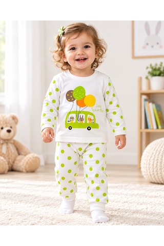 Love Minixx Bebek Kız -erkek % Pamuklu Pijama Takımı 3- 6 Yaş