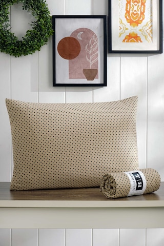 Tabu Home Puantiyeli Kahverengi Tek Kişilik Lastikli Çarşaf