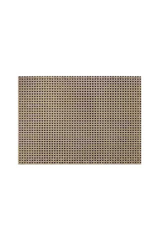Amerikan Servis Pvc 30x45 Cm - Bej-kahve Hasır Dokuma Desenli Çok Renkli
