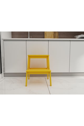 Fastwood Basamaklı Ahşap Tabure Sarı