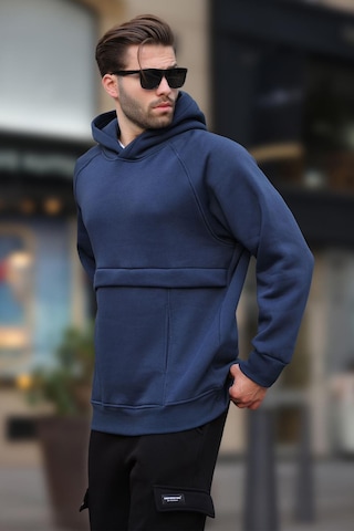 Madmext Lacivert Kapüşonlu Cep Detaylı Erkek Sweatshirt 7092 Lacivert