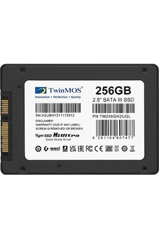 Twinmos Hyper 256gb 2.5'' Sata3 Ssd 580/550mb/s