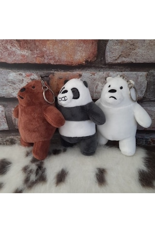 Kafadar Ayılar 3'lü Peluş Anahtarlık Seti