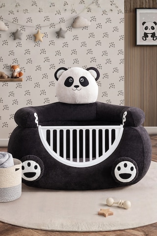 Beşik Panda Peluş Kumaşlı Hayvan Figürlü Beşik Renkli