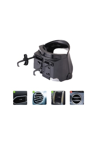 Cbtx Araba Su Bardağı Tutucu Çok Fonksiyonlu Hava Çıkışı Cep Telefonu Tutucu Küllük Karbon Fiber Gümüş Kenar