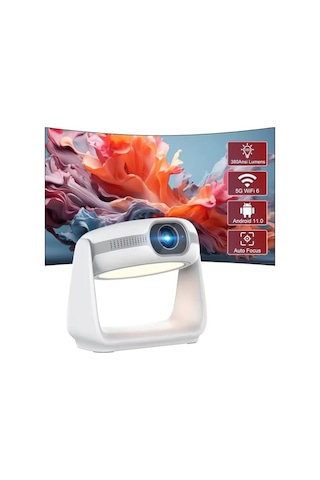 Otomatik Focus Yüksek Lümen Tam Yüksek Çözünürlüklü 3d Desteği Lcd Android Wifi Bluetooth 4k Projeksiyon Cihaz