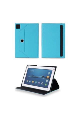 T Oshiba Excite Pure At10-a-104 10.1" Tablet Uyumlu Standlı Üniversal Kapaklı Turkuaz Tablet Kılıfı