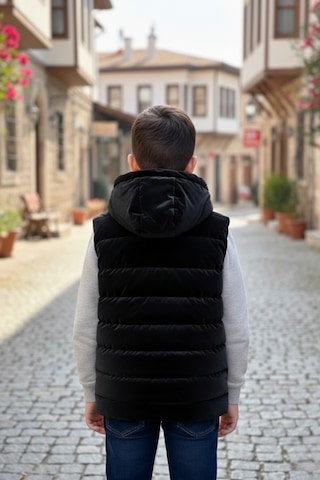 Pina Kids Erkek Çocuk Kapüşonlu Şişme Yelek Siyah