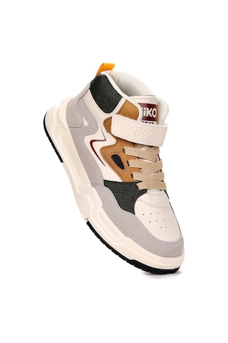Kiko Kids Hayka-3 Cırtlı Erkek Çocuk Spor Ayakkabı Krem - Haki Krem - Haki